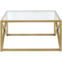 Sarmento Square Coffee Table in Brass by Hudson & Canal