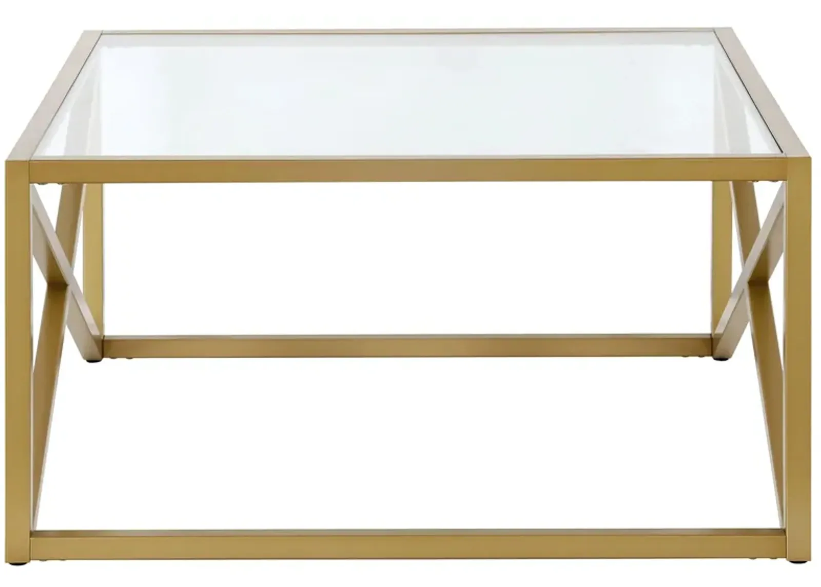 Sarmento Square Coffee Table in Brass by Hudson & Canal