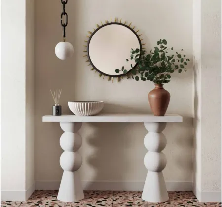 Lupita Console Table in White by Tov Furniture