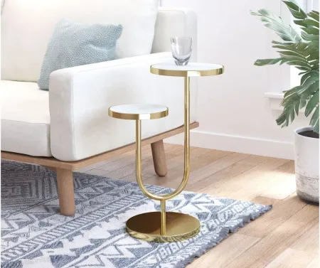 Marc Side Table in White by Zuo Modern