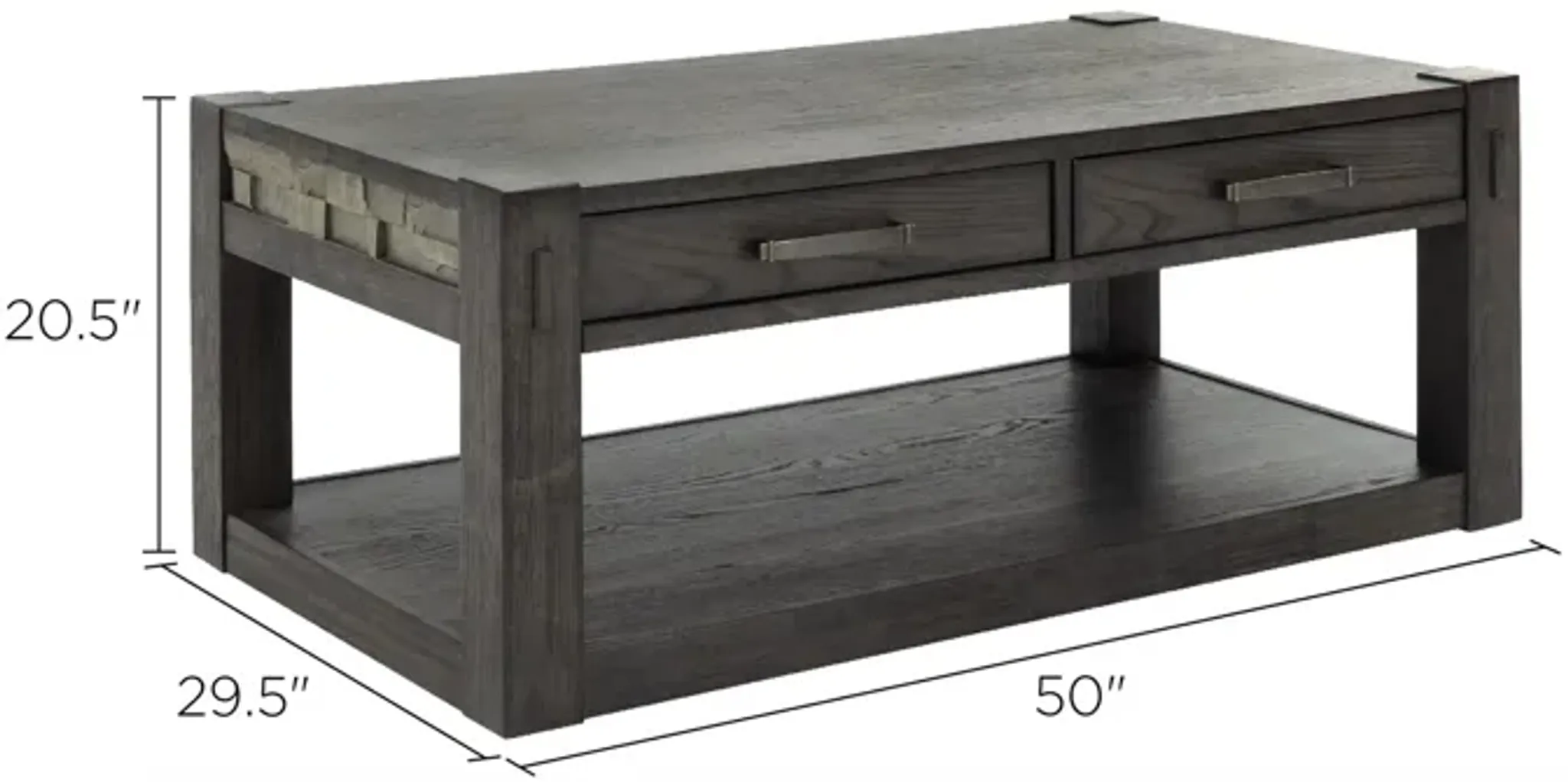 Rockwell Rectangular Storage Cocktail Table Raymour And Flanigan ...