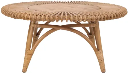 Alani Round Coffee Table in Honey by New Pacific Direct
