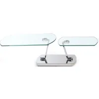 Gene Cocktail Table in Clear by Chintaly Imports