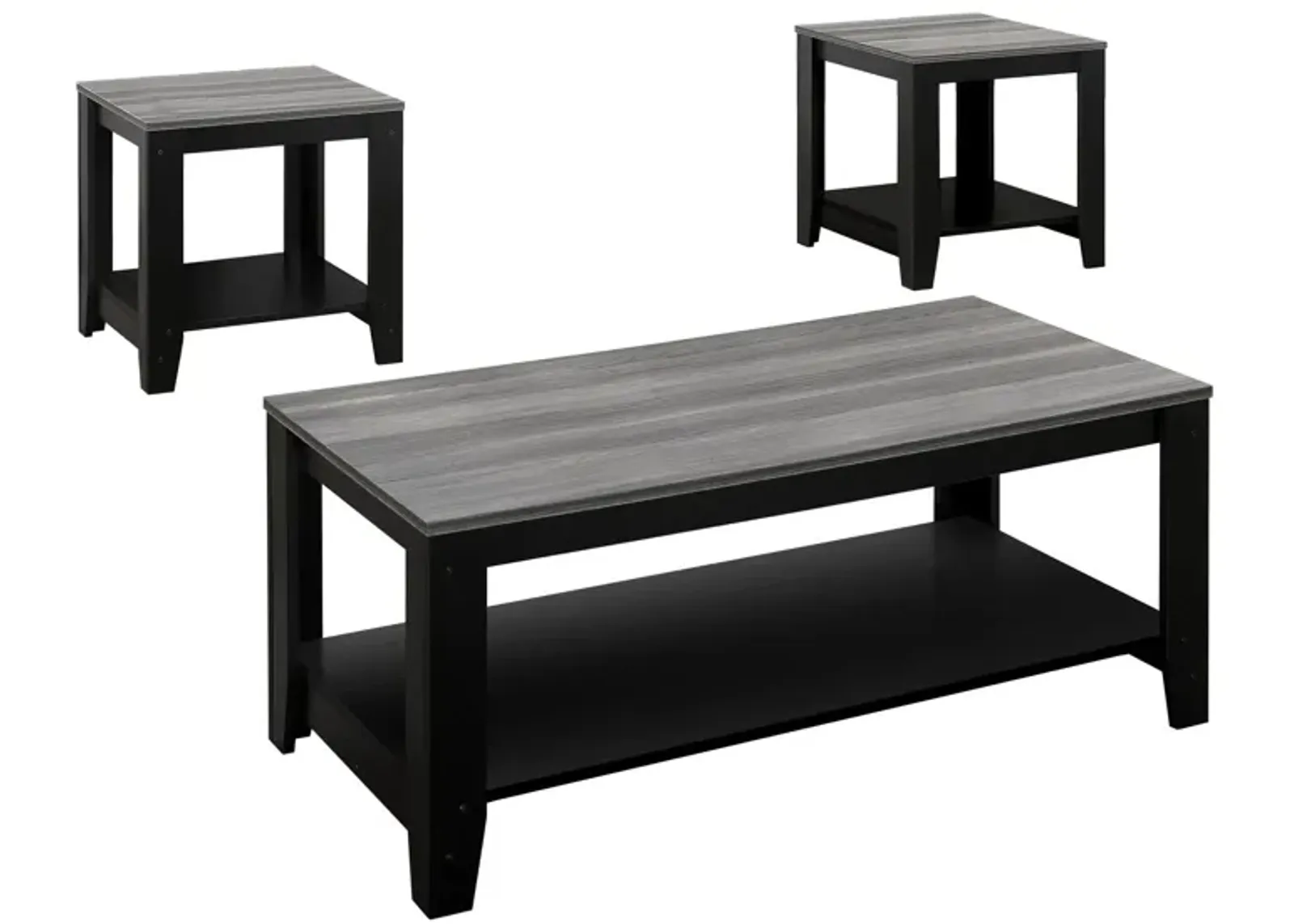 Monarch Specialties 3-pc. Table Set in Black by Monarch Specialties