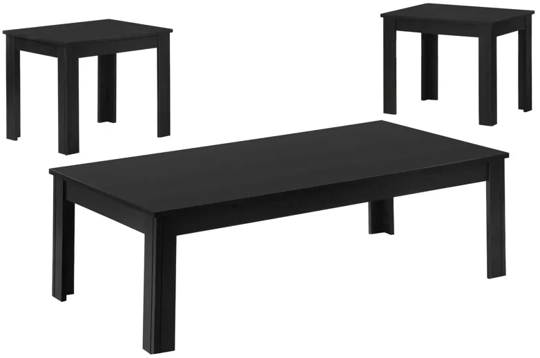 Monarch Specialties 3pc. Table Set in Black by Monarch Specialties