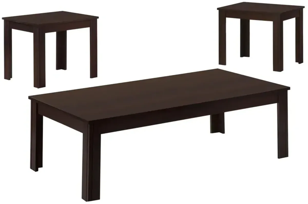 Monarch Specialties 3pc. Table Set in Espresso by Monarch Specialties