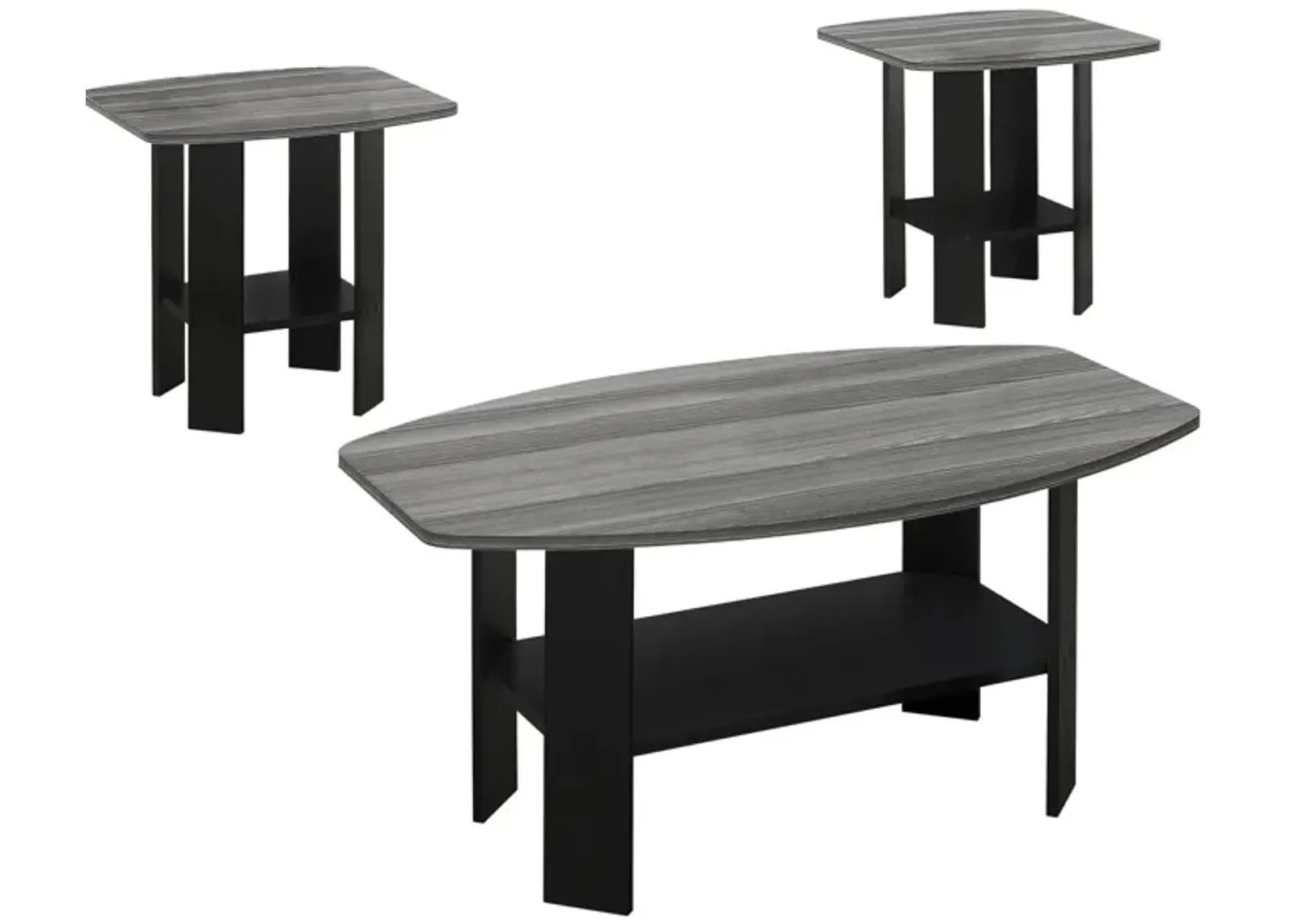 Monarch Specialties 3-pc. Table Set in Black by Monarch Specialties