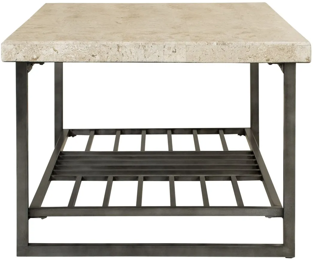 Travertine Rectangular Coffee Table in Metal by Riverside Furniture