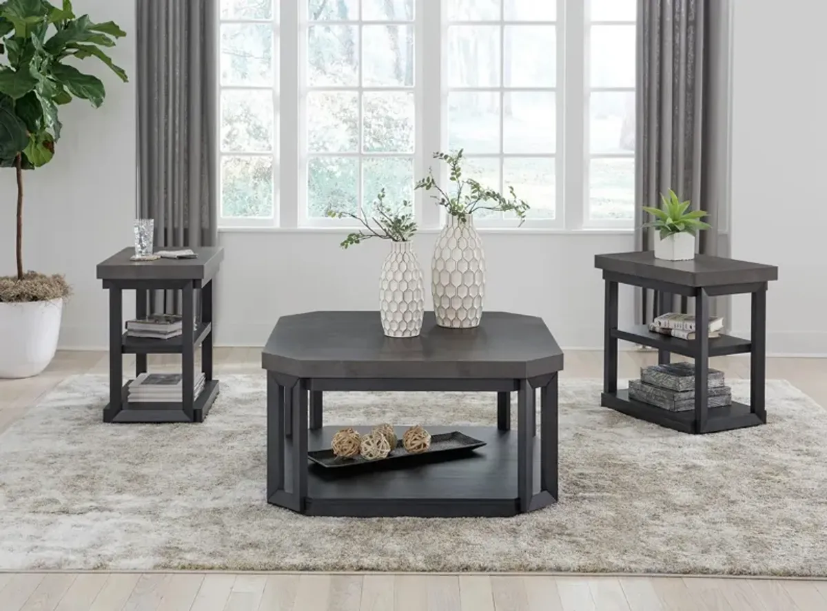 Bonilane 3-pc. Occasional Table Set in Black/Gray by Ashley Furniture