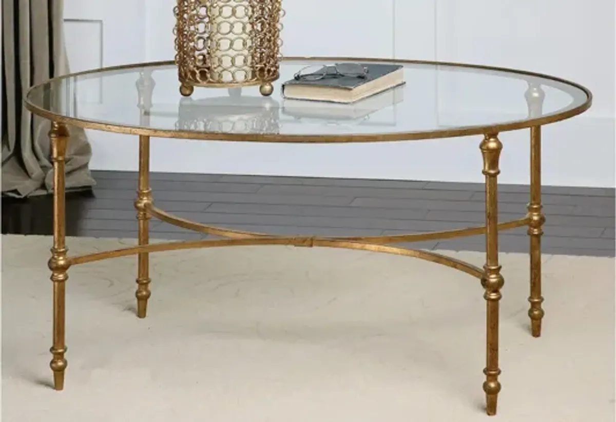 Vitya Oval Glass Coffee Table