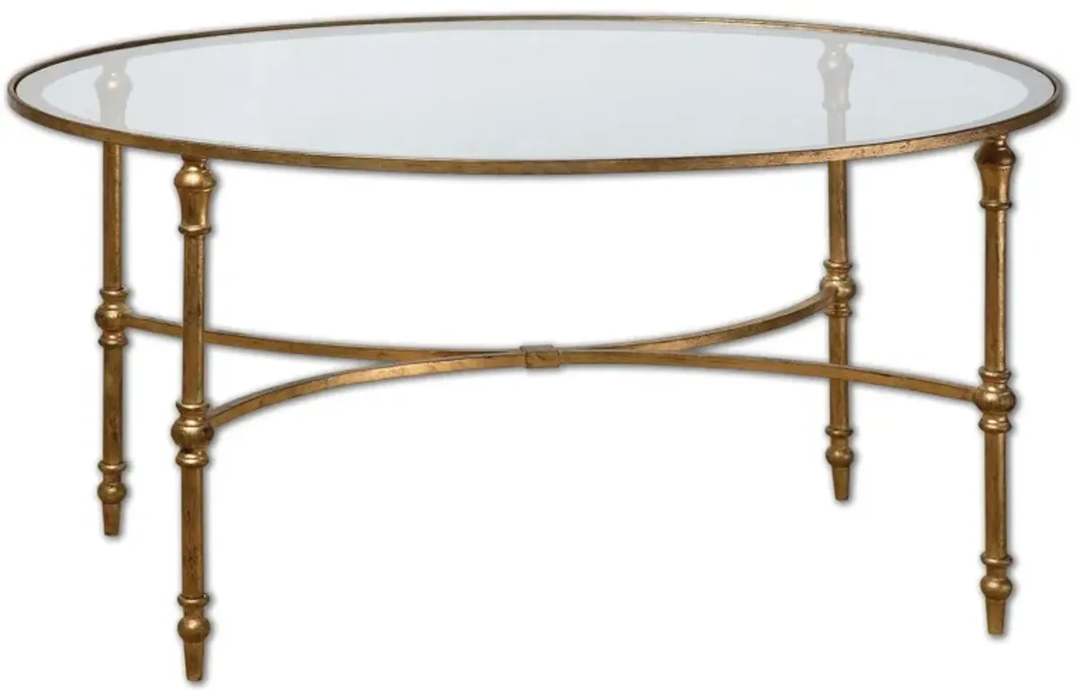 Vitya Oval Glass Coffee Table