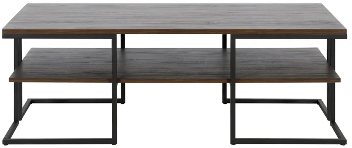 Pike Coffee Table in Blackened Bronze by Hudson & Canal