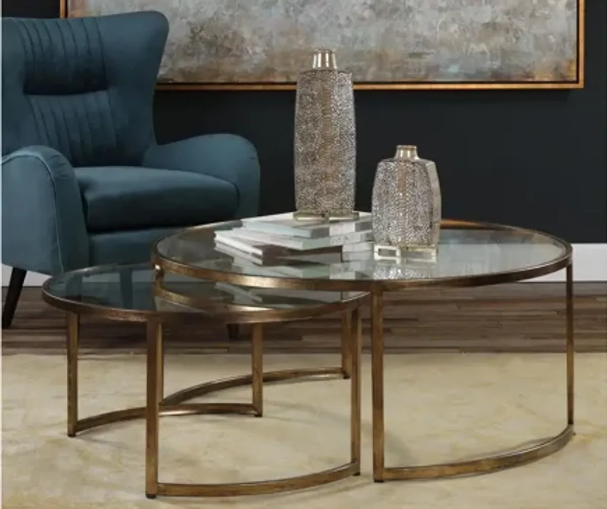 Rhea Round Nesting Coffee Table