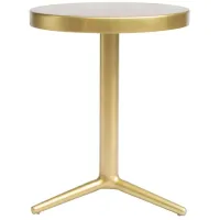 Derby Accent Table in Brass, Gold by Zuo Modern