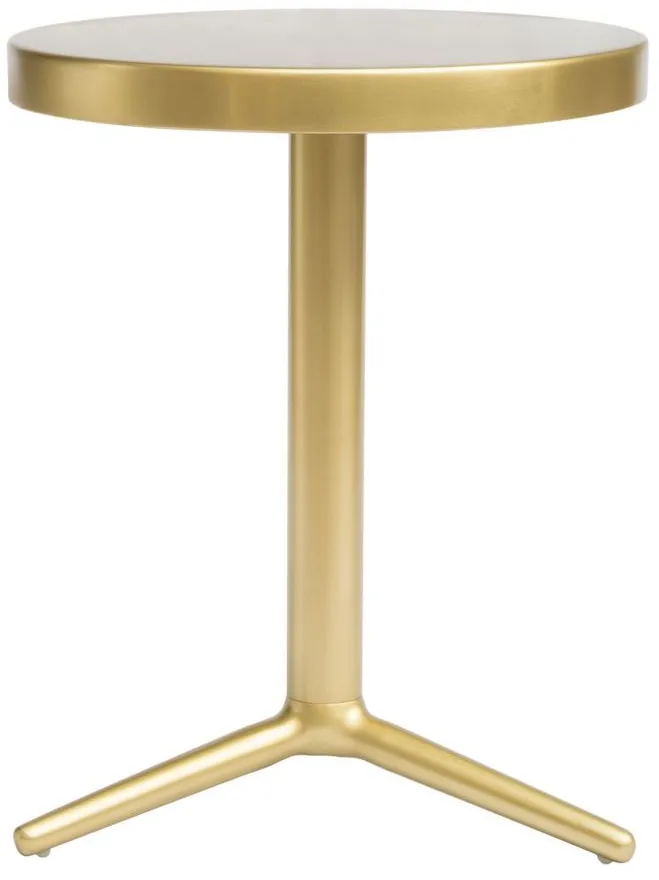 Derby Accent Table in Brass, Gold by Zuo Modern