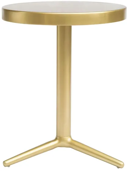 Derby Accent Table in Brass, Gold by Zuo Modern