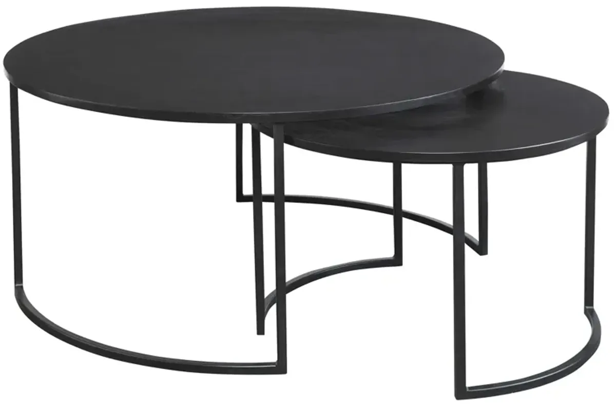 Barnette Nesting Coffee Tables in black by Uttermost