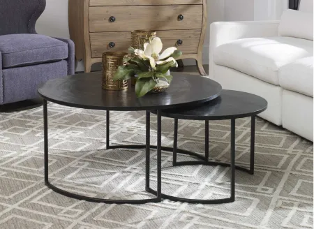 Barnette Nesting Coffee Tables in black by Uttermost