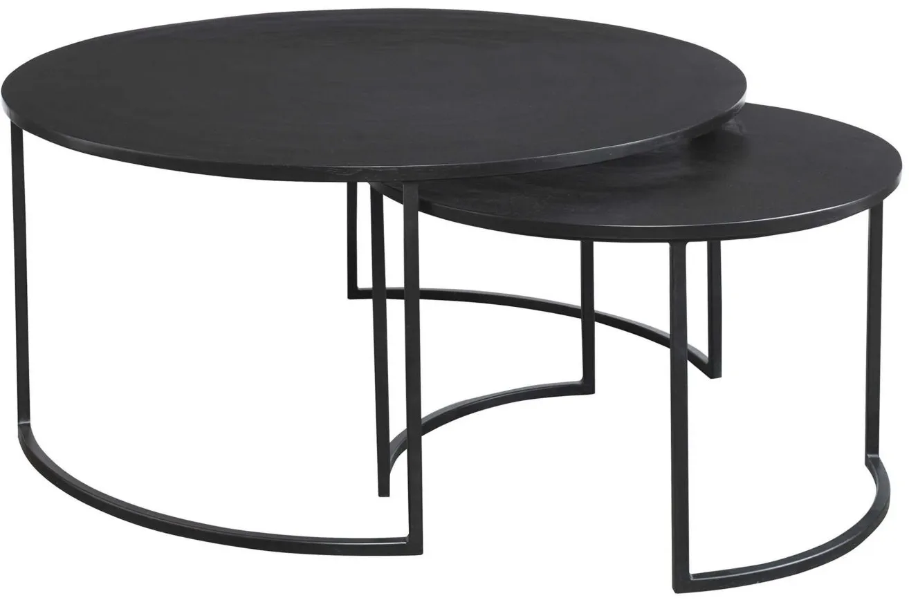 Barnette Nesting Coffee Tables in black by Uttermost