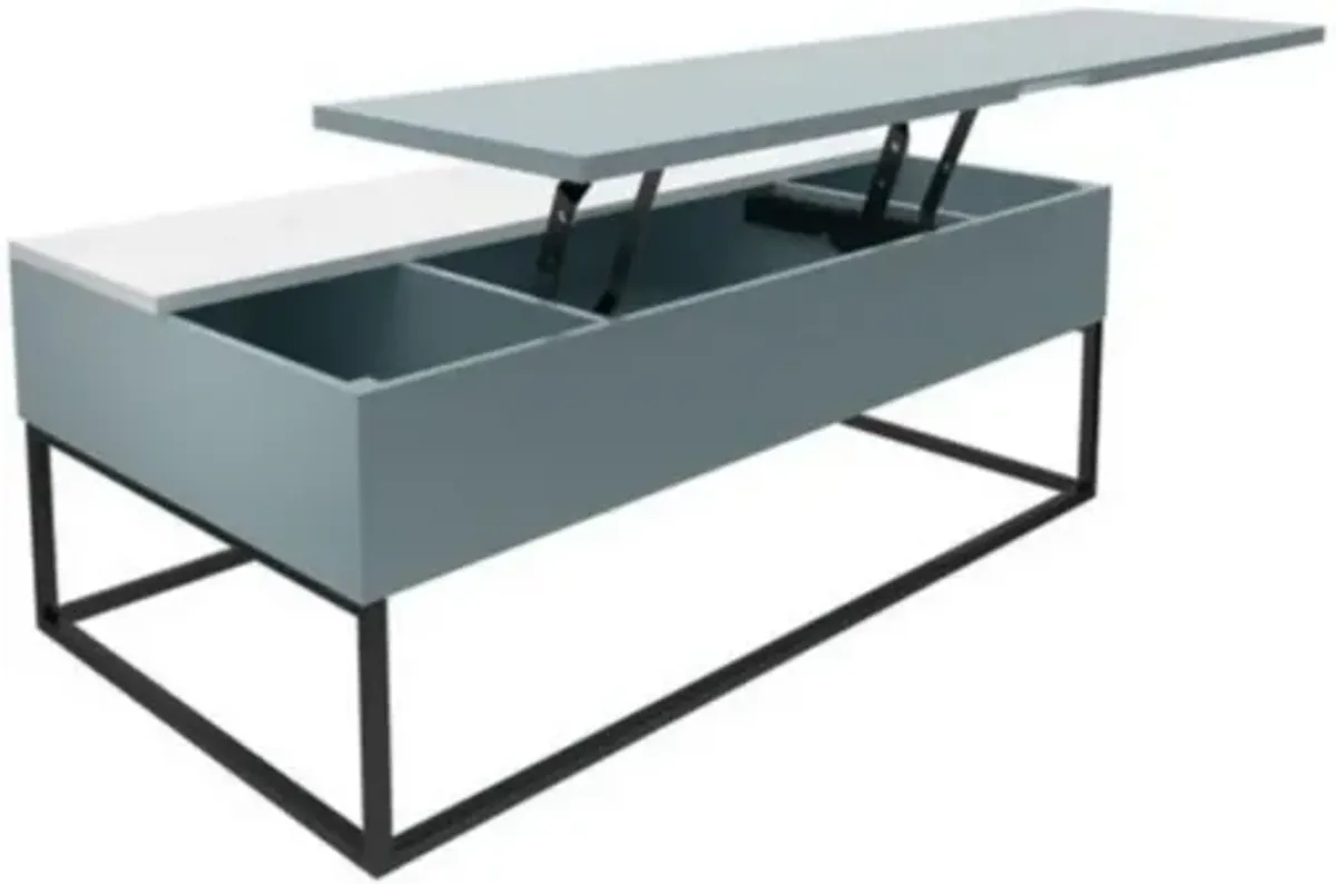 Cortney's Collection Lift-Top Coffee Table in Powder Blue by DOREL HOME FURNISHINGS