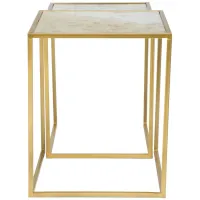 Calais Nesting Tables in Gold by Zuo Modern