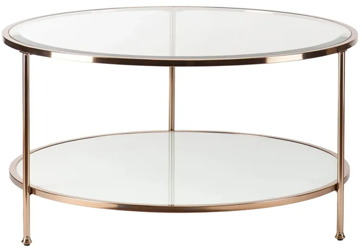 Ackerly Round Cocktail Table in Gold by SEI Furniture