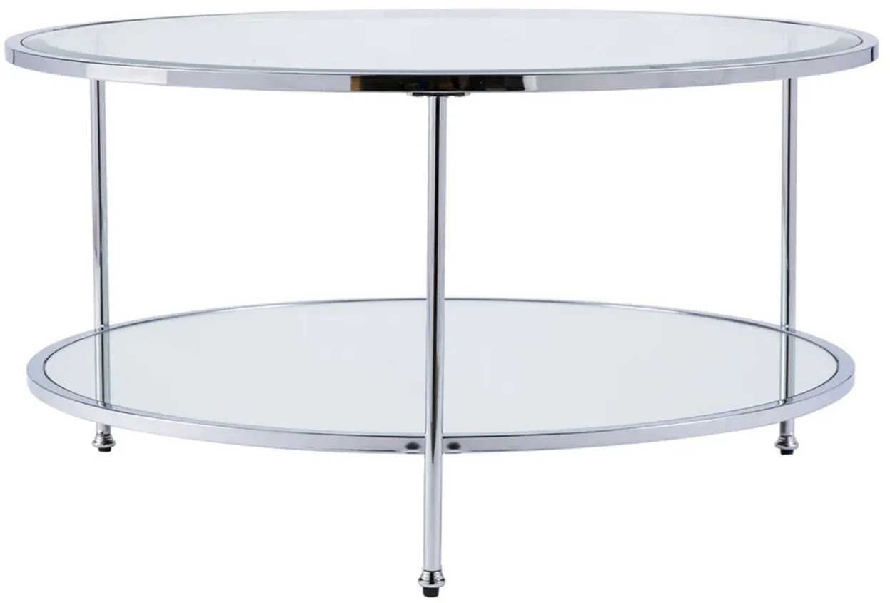 Ackerly Round Cocktail Table in Chrome by SEI Furniture