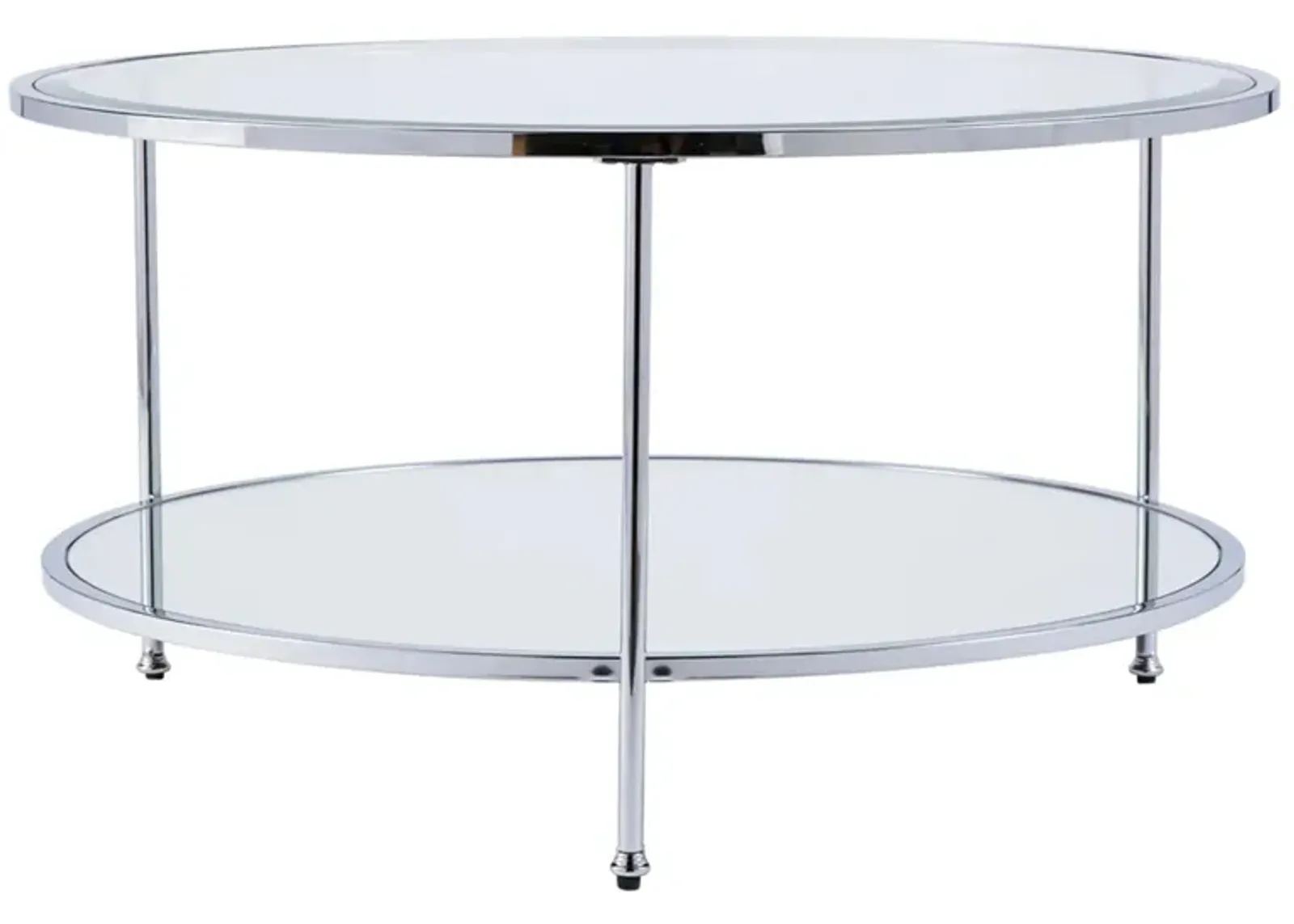 Ackerly Round Cocktail Table in Chrome by SEI Furniture