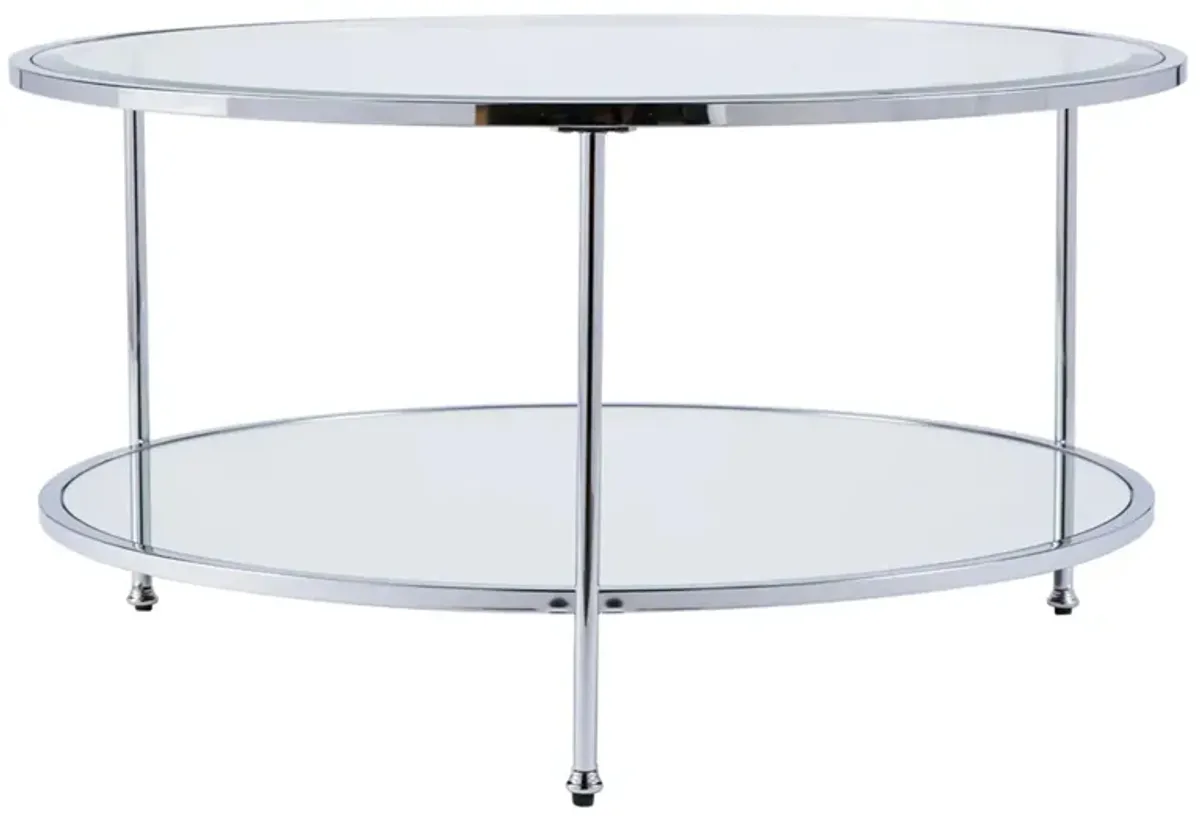 Ackerly Round Cocktail Table in Chrome by SEI Furniture