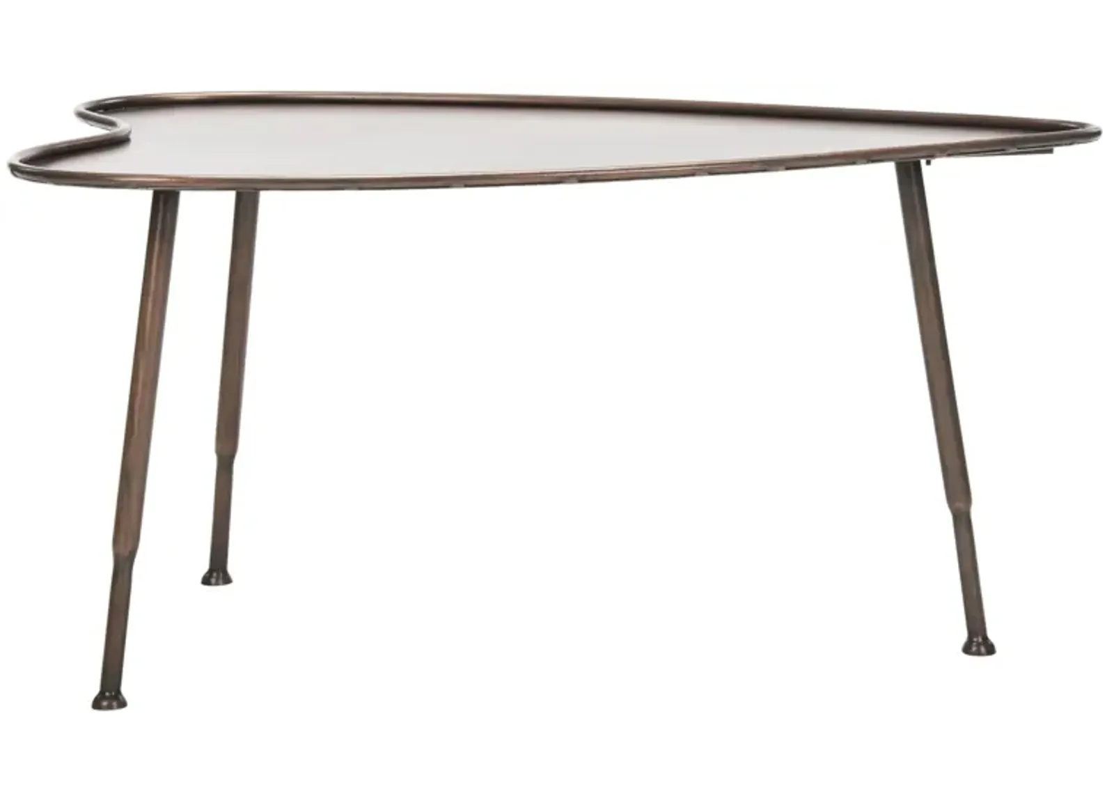 Abena Heart Coffee Table in Antique Copper by Safavieh