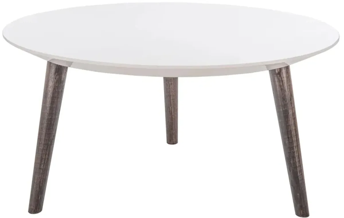 Adeline Coffee Table in White by Safavieh