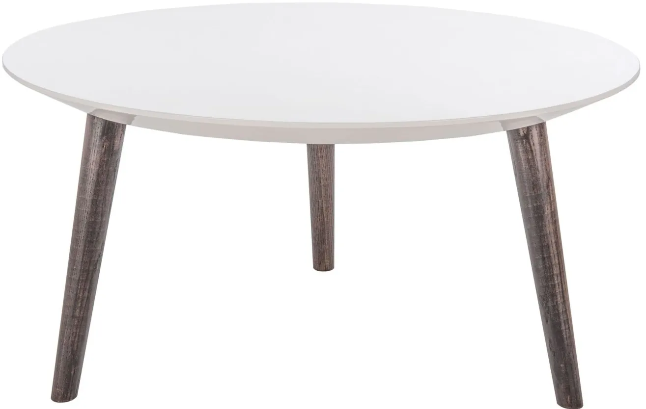 Adeline Coffee Table in White by Safavieh