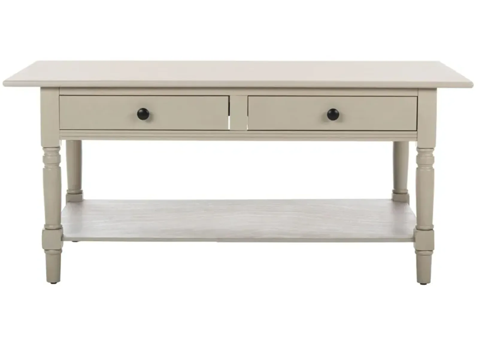 Alphonse 2 Drawer Coffee Table in Vintage Gray by Safavieh