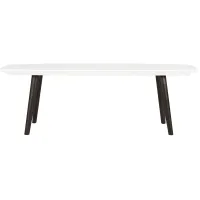 Amelie Rectangle Coffee Table in White by Safavieh