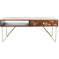 Arthur Coffee Table in Natural Acacia by Safavieh