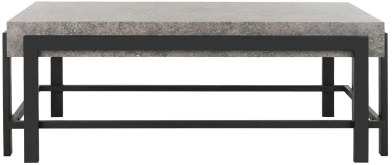 Atka Rectangular Coffee Table in Dark Gray by Safavieh