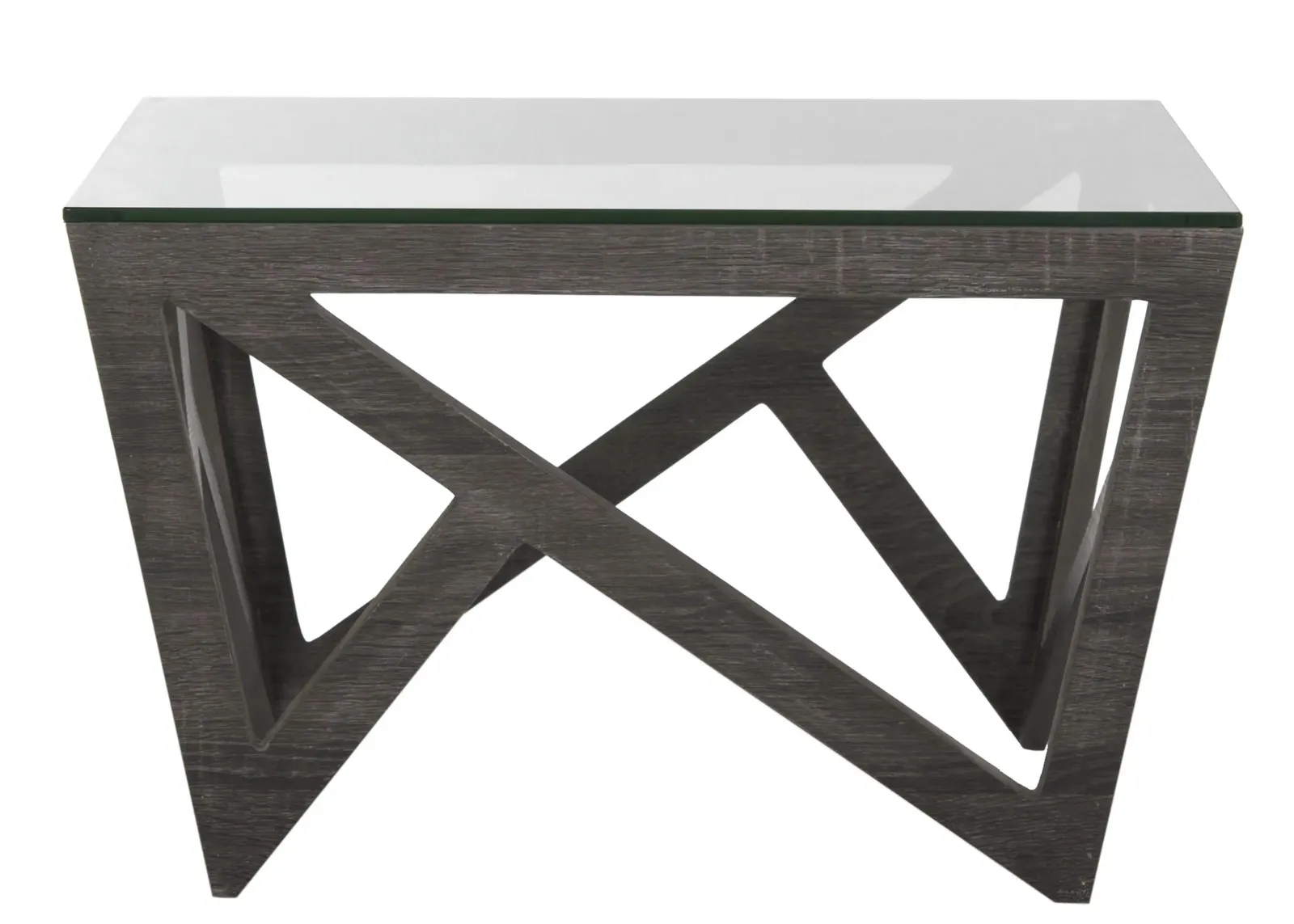 Avia Glass Top Coffee Table in Dark Gray by Safavieh