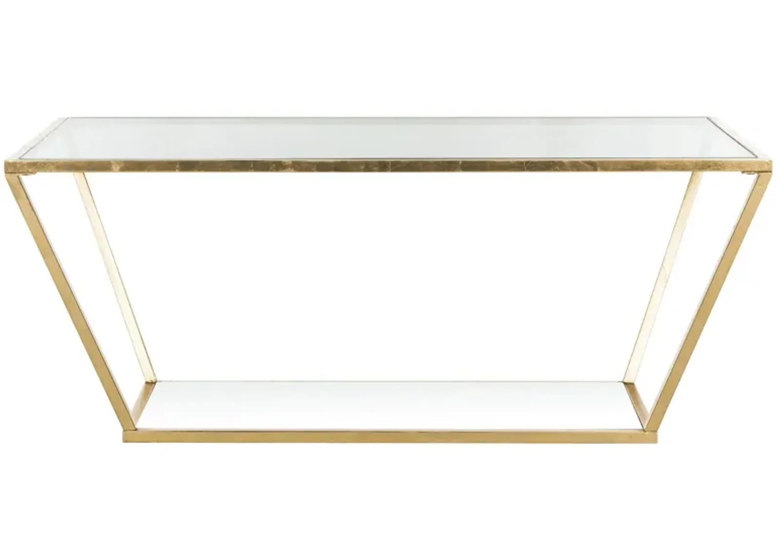 Aziz Gold Leaf Coffee Table in Gold by Safavieh