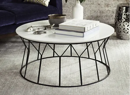 Bela Coffee Table in White by Safavieh