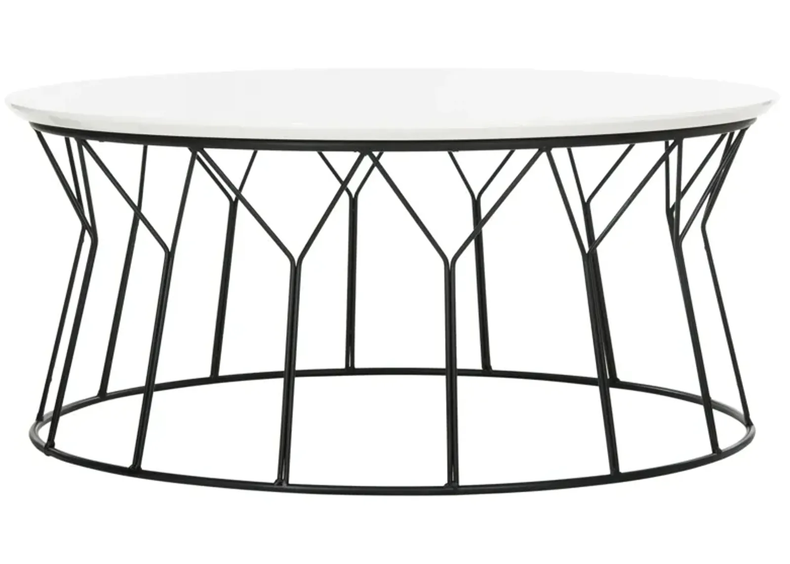 Bela Coffee Table in White by Safavieh