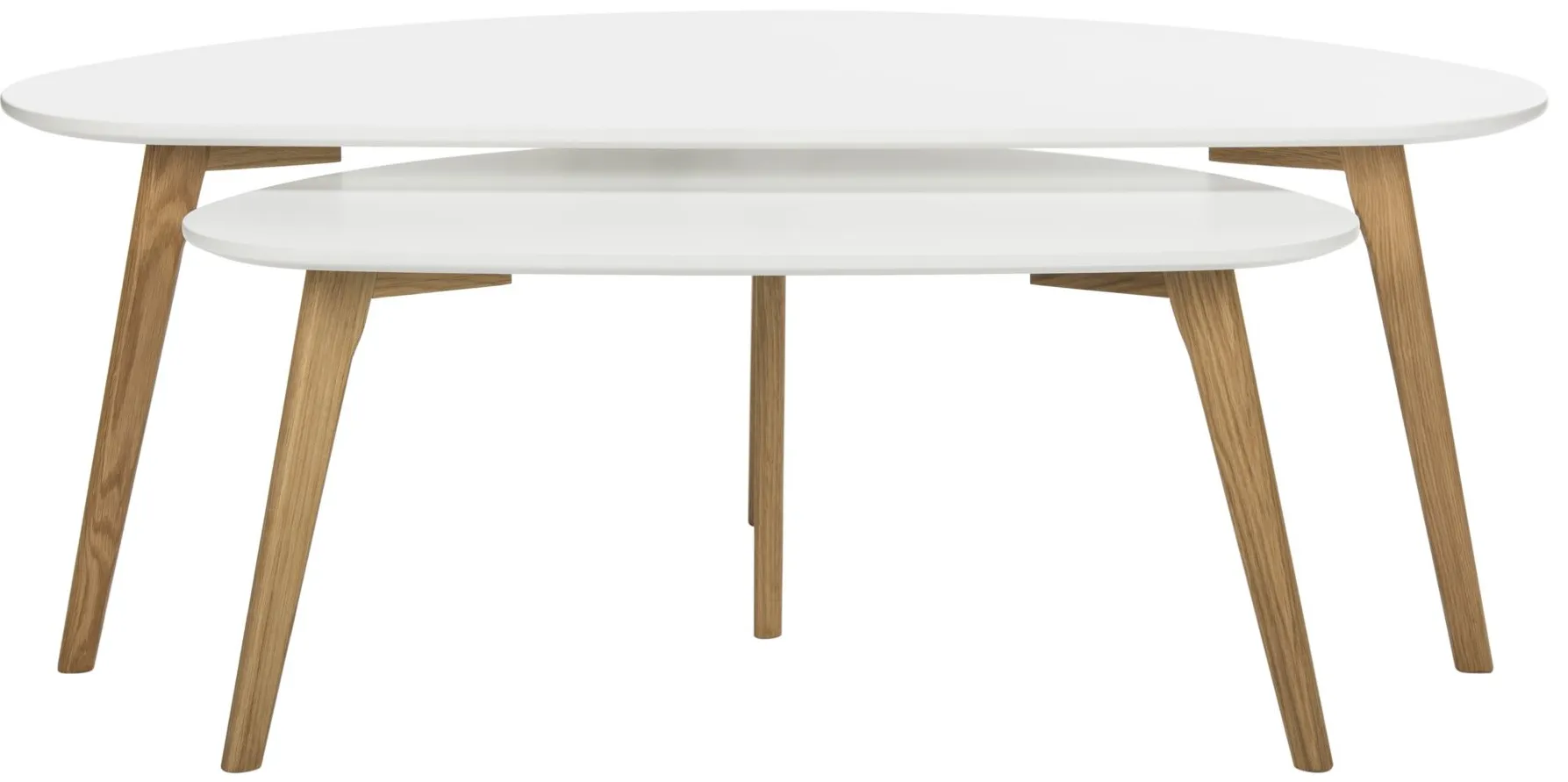 Carmen Double Coffee Table in White by Safavieh