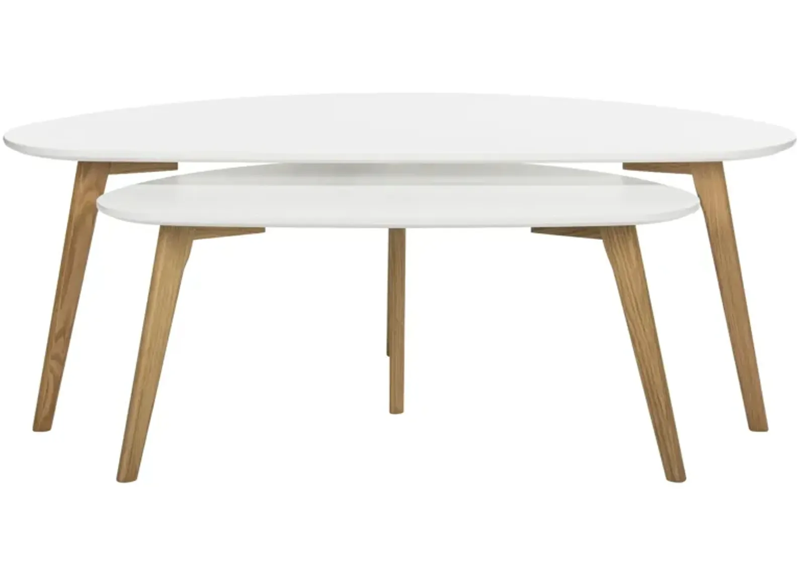 Carmen Double Coffee Table in White by Safavieh