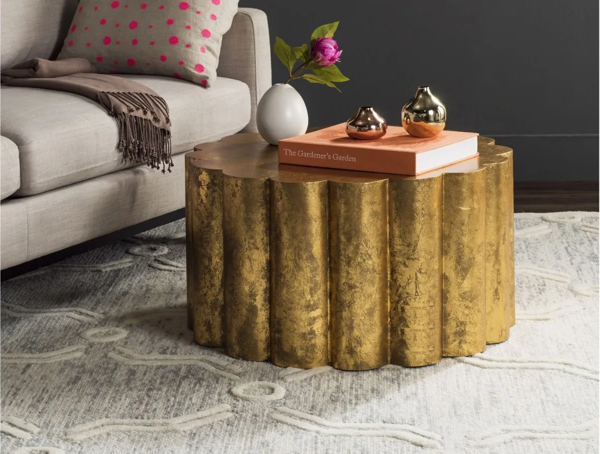 Charleston Coffee Table in Gold by Safavieh