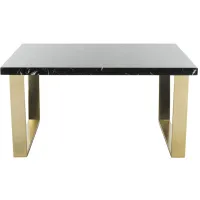 Corey Square Coffee Table in Black Marble by Safavieh