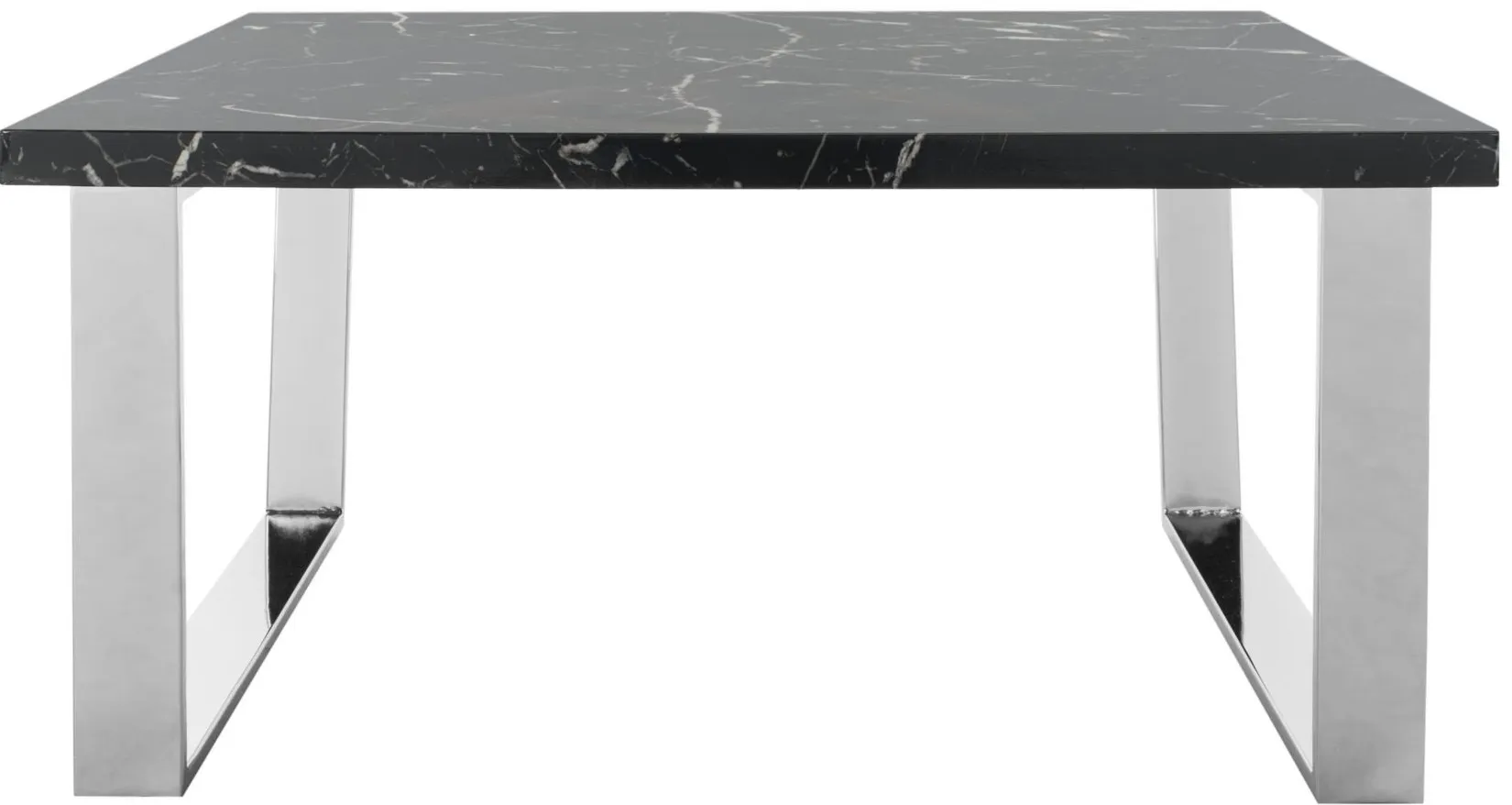 Corey Square Coffee Table in Black Marble by Safavieh
