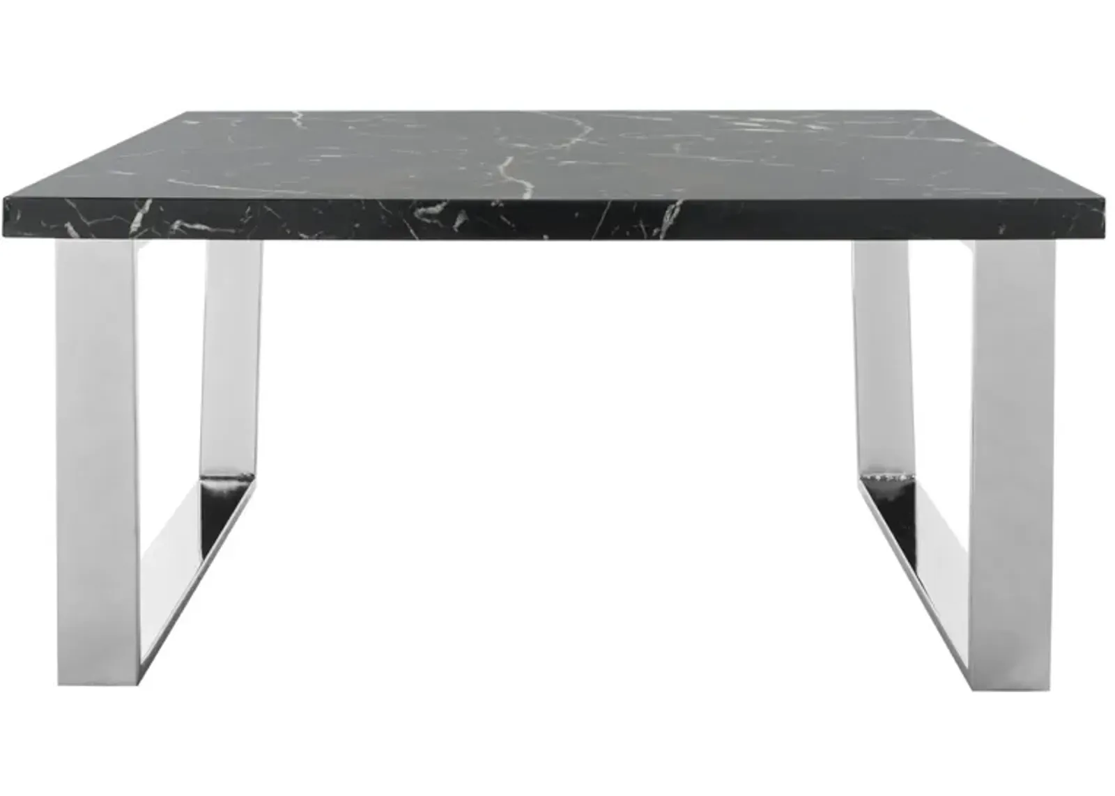 Corey Square Coffee Table in Black Marble by Safavieh