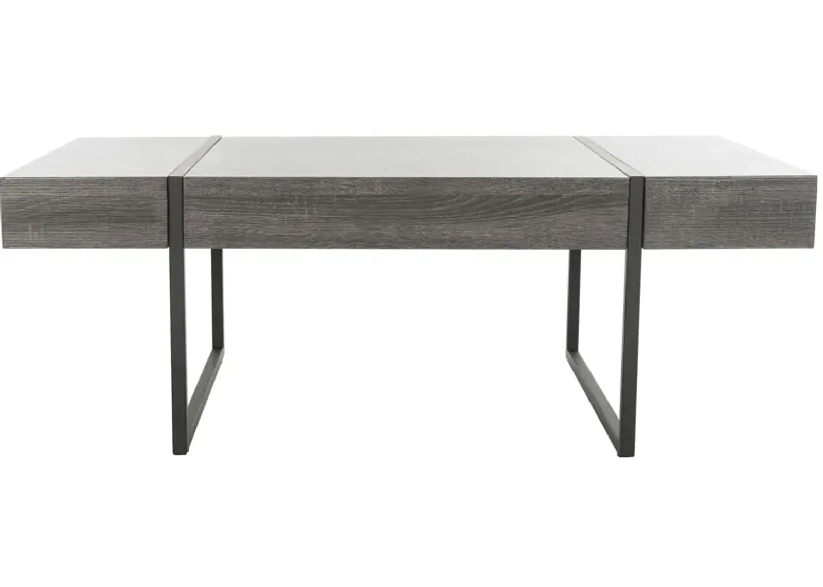 Deion Rectangular Modern Coffee Table in Black by Safavieh