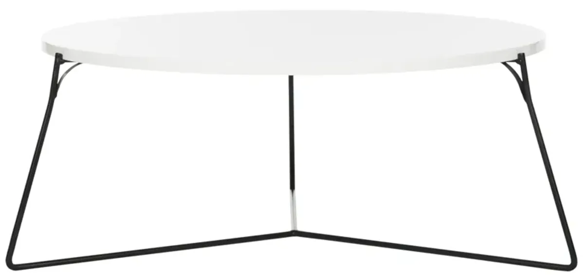 Dennis Coffee Table in White by Safavieh