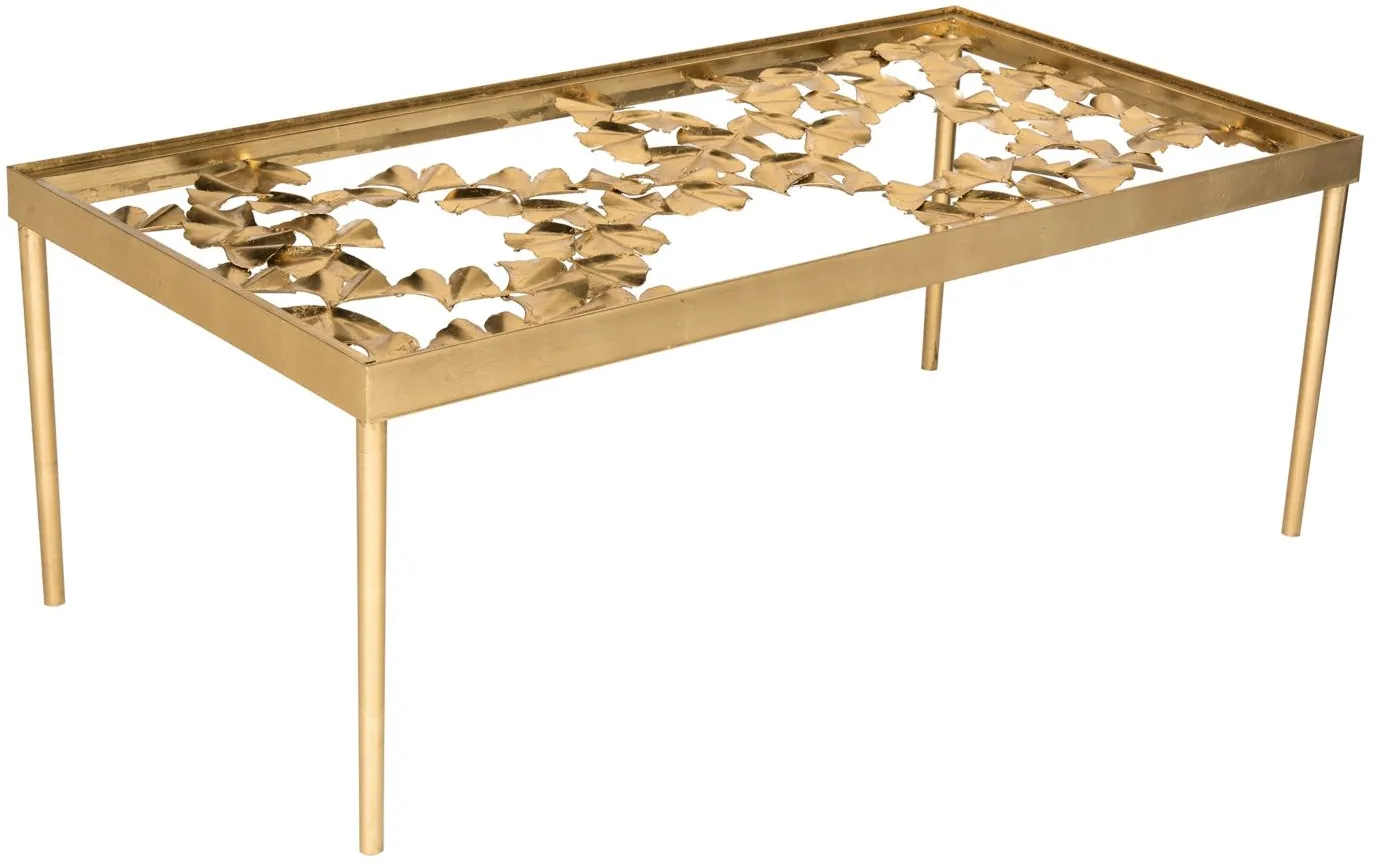 Devi Coffee Table in Gold by Safavieh