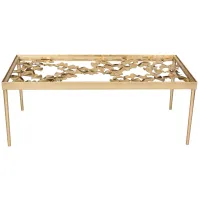 Devi Coffee Table in Gold by Safavieh